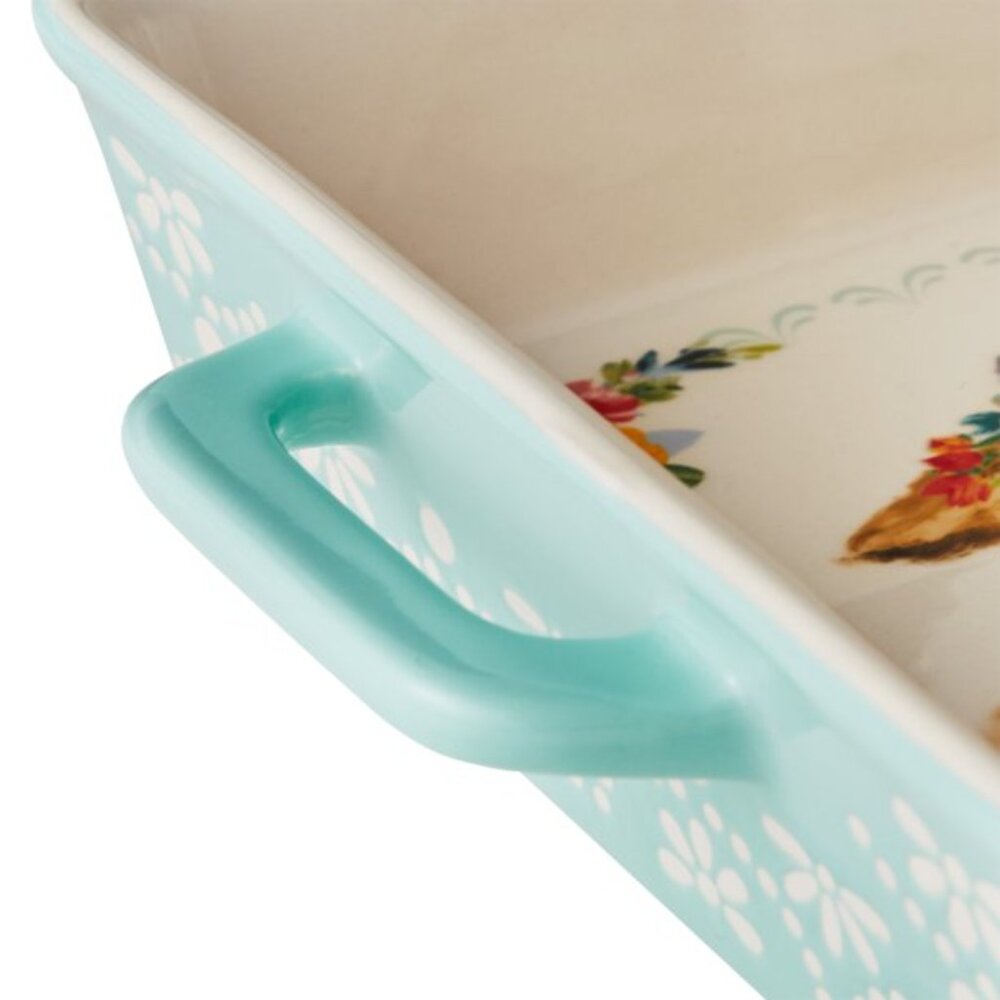 Pioneer Woman Sweet Romance Cow Ceramic Square Baking Dish Farmhouse Baker 8"x8" - Picture 6 of 10
